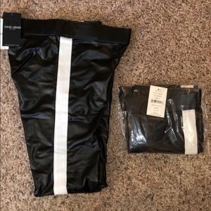 David Lerner leather strip pants